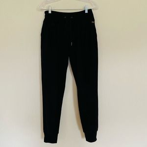 Nicole Miller Active Women Black Cotton Spandex Jogger Loungewear Pants Sz Small